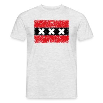 Amsterdam - Men's T-Shirt - heather grey - Front - AI Model Male 178 dark (178cm)