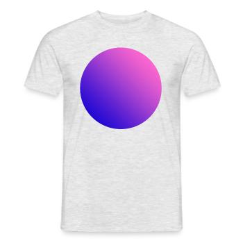 Kreis Farbverlauf - Männer T-Shirt - Grau meliert - Vorne - AI Model Male 178 dark (178cm)