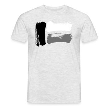 Flagge Abstrakt - Männer T-Shirt - Grau meliert - Vorne - AI Model Male 178 dark (178cm)