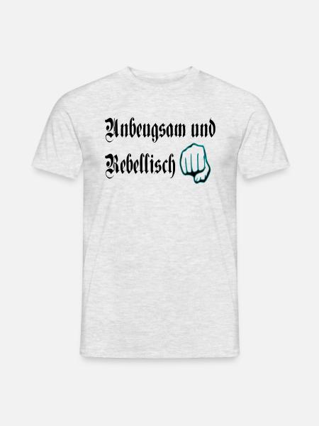 unbeugsan rebellisch - Männer T-Shirt - Grau meliert