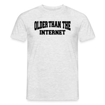 Older than the internet - Men's T-Shirt - heather grey - Front - AI Model Male 178 dark (178cm)