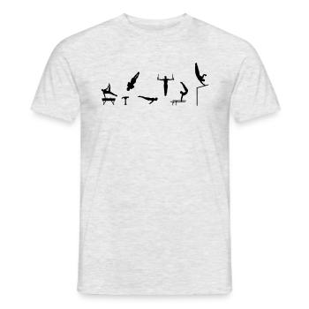 Men's Gymnastics - Men's T-Shirt - heather grey - Front - AI Model Male 178 dark (178cm)