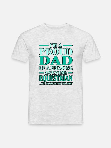 Reiter-lustiges Reiten-mädchen-geschenk - Männer T-Shirt - Grau meliert
