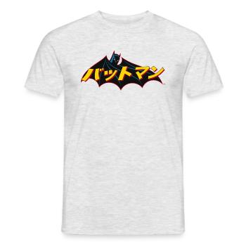 Batman Logo Japanese - Men's T-Shirt - heather grey - Front - AI Model Male 178 dark (178cm)