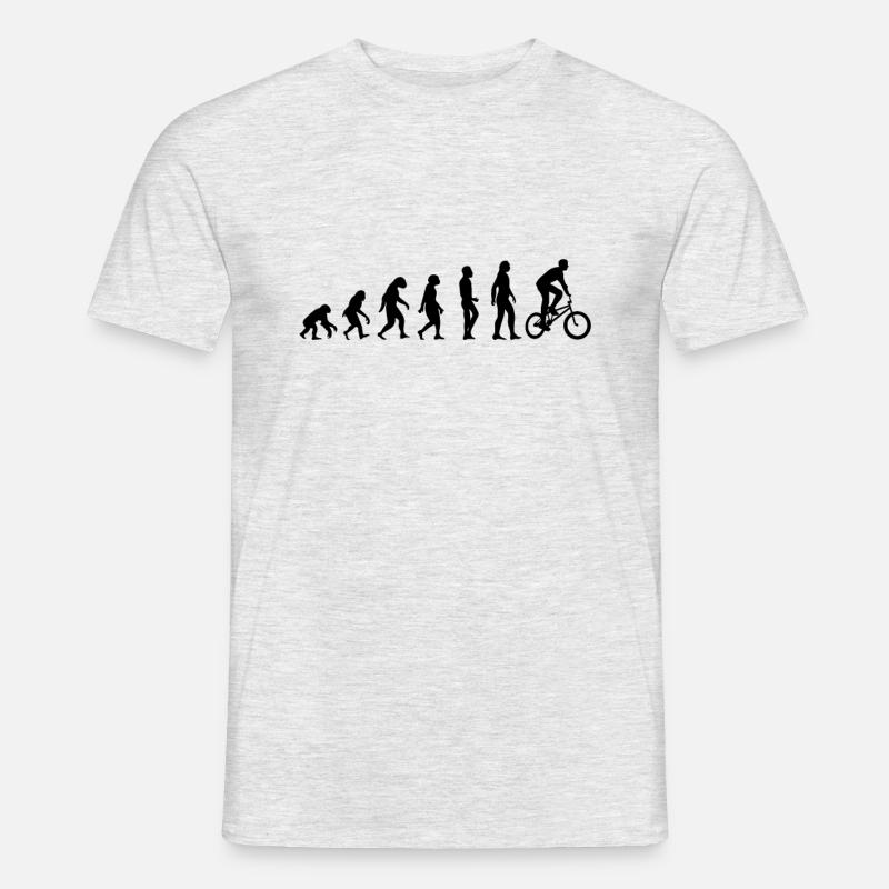 Evolution cyclisme - T-shirt homme - gris chiné