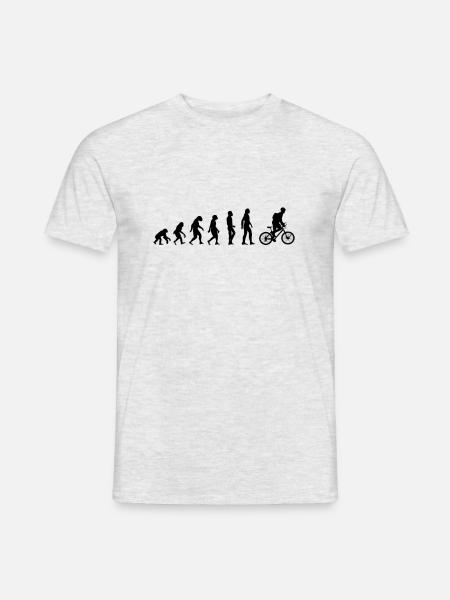 evolution radfahrer velo - Männer T-Shirt - Grau meliert