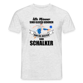 Nur die Besten sind Schalker | Schalker Fan Design - Männer T-Shirt - Grau meliert - Vorne - AI Model Male 178 dark (178cm)