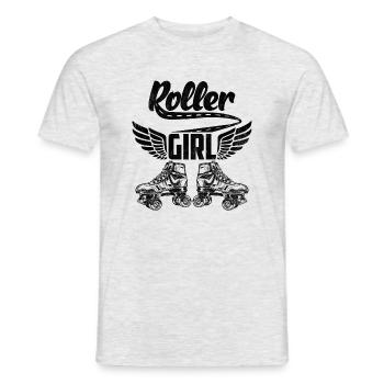 Roller Girl | Rollschuhe Rollschuhlaufen Geschenk - T-shirt homme - gris chiné - Devant - AI Model Male 178 dark (178cm)