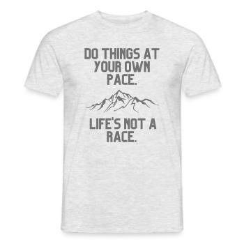 Do things at your own pace Life is not a race - T-shirt homme - gris chiné - Devant - AI Model Male 178 dark (178cm)
