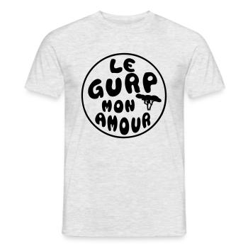LEGURP MonAMOUR - Männer T-Shirt - Grau meliert - Vorne - AI Model Male 178 dark (178cm)