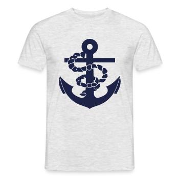 Anchor - Men's T-Shirt - heather grey - Front - AI Model Male 178 dark (178cm)
