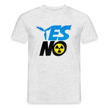 YES Windenergie NO Atomenergie | Umweltschutz - T-shirt homme - gris chiné - Devant - AI Model Male 178 dark (178cm)