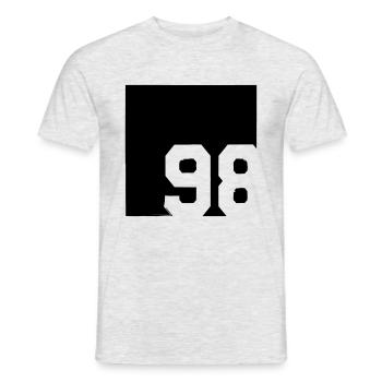1998 - T-shirt homme - gris chiné - Devant - AI Model Male 178 dark (178cm)