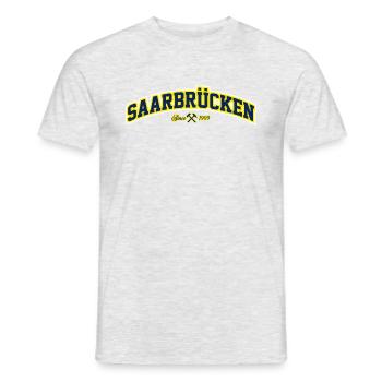 Saarbrücken - Männer T-Shirt - Grau meliert - Vorne - AI Model Male 178 dark (178cm)