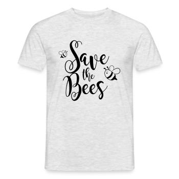 Save the Bees - Men's T-Shirt - heather grey - Front - AI Model Male 178 dark (178cm)