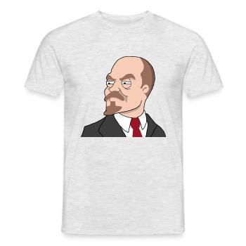 Lenin Cartoon - Männer T-Shirt - Grau meliert - Vorne - AI Model Male 178 dark (178cm)