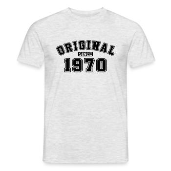 Original Since 1970 College Style - Men's T-Shirt - heather grey - Front - AI Model Male 178 dark (178cm)