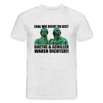 Goethe und Schiller waren Dichter | Cannabis Fun - Männer T-Shirt - Grau meliert - Vorne - AI Model Male 178 dark (178cm)