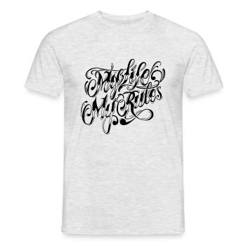 My Life my Rules - Männer T-Shirt - Grau meliert - Vorne - AI Model Male 178 dark (178cm)