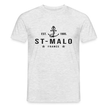 St Malo cool gift Saint Malo Brittany BZH - Men's T-Shirt - heather grey - Front - AI Model Male 178 dark (178cm)