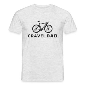 bike gravel dad cycling - Men's T-Shirt - heather grey - Front - AI Model Male 178 dark (178cm)