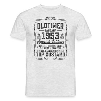 Classic car year 1953 vintage birthday gift - Men's T-Shirt - heather grey - Front - AI Model Male 178 dark (178cm)