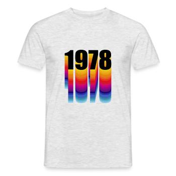 1978 year of birth - Men's T-Shirt - heather grey - Front - AI Model Male 178 dark (178cm)