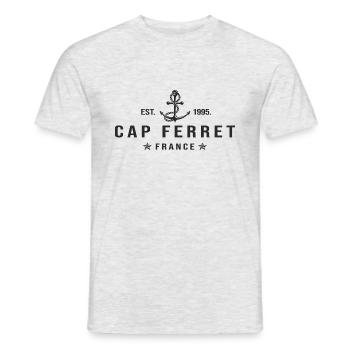 cap ferret cadeau cool arcachon - T-shirt homme - gris chiné - Devant - AI Model Male 178 dark (178cm)