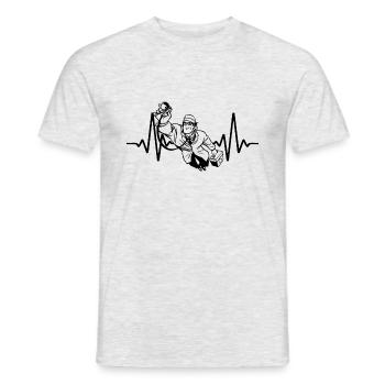 Heartbeat Doctor Doctor Emergency Doctor Nurse - T-shirt homme - gris chiné - Devant - AI Model Male 178 dark (178cm)