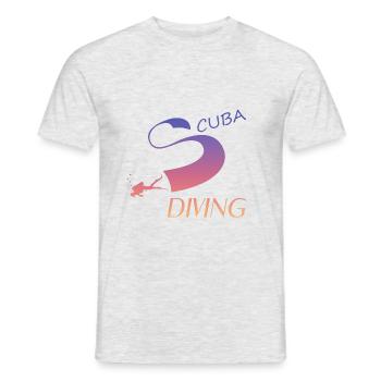 Scuba Diving - Männer T-Shirt - Grau meliert - Vorne - AI Model Male 178 dark (178cm)