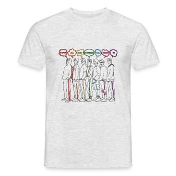 K-pop all Day K-Drama all Night - Men's T-Shirt - heather grey - Front - AI Model Male 178 dark (178cm)