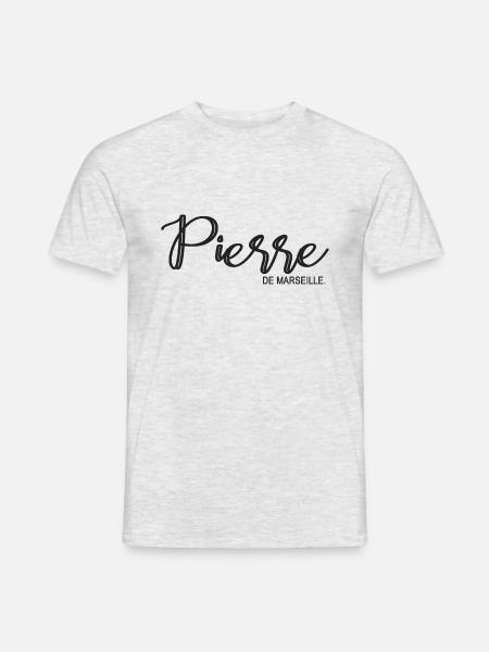 Pierre de Marseille Cadeau T shirt pierre - T-shirt homme - gris chiné