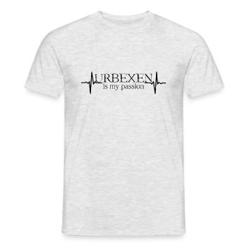 Logo Urbex Passion - Männer T-Shirt - Grau meliert - Vorne - AI Model Male 178 dark (178cm)
