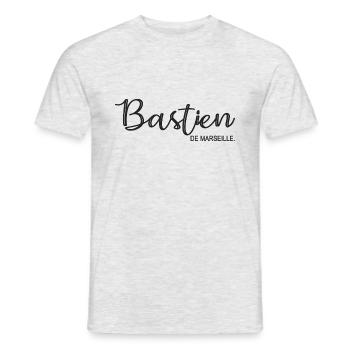 Bastien de Marseille Cadeau T shirt bastien - T-shirt homme - gris chiné - Devant - AI Model Male 178 dark (178cm)