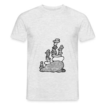 Stones - Männer T-Shirt - Grau meliert - Vorne - AI Model Male 178 dark (178cm)
