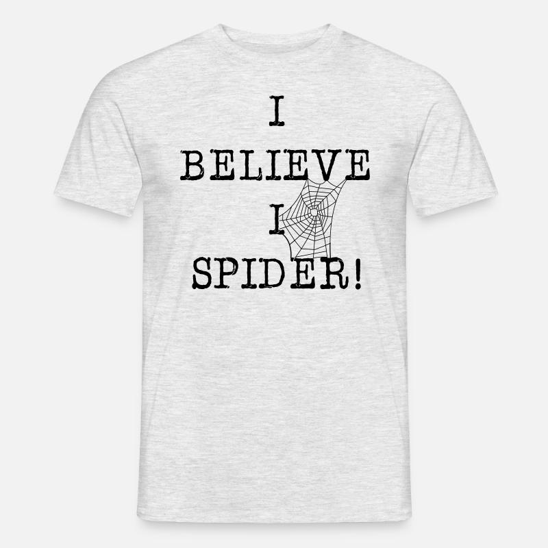 I Believe I Spider! - Männer T-Shirt - Grau meliert