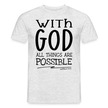 Messages de la Bible Jésus Lion Tribu Juda - T-shirt homme - gris chiné - Devant - AI Model Male 178 dark (178cm)