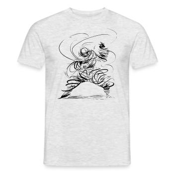 Kungfu Magician - Men's T-Shirt - heather grey - Front - AI Model Male 178 dark (178cm)
