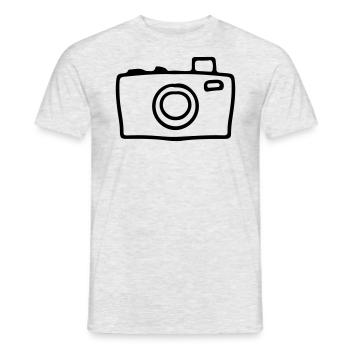 Kamera Digitalkamera Fotograf Fotografie - Männer T-Shirt - Grau meliert - Vorne - AI Model Male 178 dark (178cm)