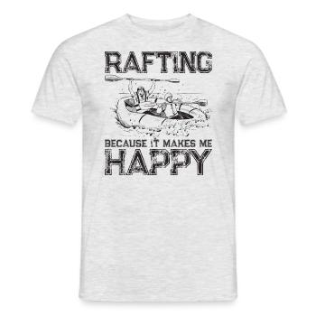 Rafting Is My Favorite Sport Boating Mountains - Men's T-Shirt - heather grey - Front - AI Model Male 178 dark (178cm)