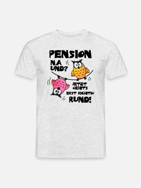 Geschenk Rente Pension Mann Frau Rentner - Männer T-Shirt - Grau meliert