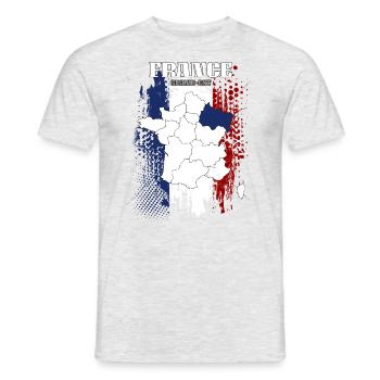 Grand Est - Männer T-Shirt - Grau meliert - Vorne - AI Model Male 178 dark (178cm)