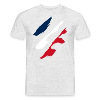 Frankreichflagge / Flagge Frankreich - Männer T-Shirt - Grau meliert - Vorne - AI Model Male 178 dark (178cm)