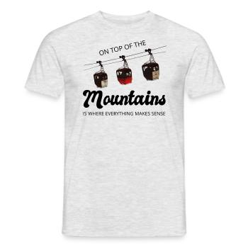 Montagnes - Alpinisme Alpes Ski Montagne - T-shirt homme - gris chiné - Devant - AI Model Male 178 dark (178cm)