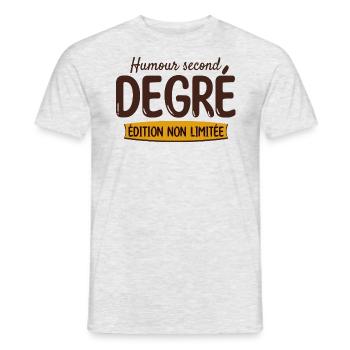 Édition Non Limitée Humour Second Degré - T-shirt homme - gris chiné - Devant - AI Model Male 178 dark (178cm)