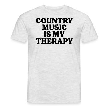 Musikertherapie Country-Musik - Männer T-Shirt - Grau meliert - Vorne - AI Model Male 178 dark (178cm)