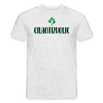 Cilanthrholic Food Herb I Love Cilantro - Men's T-Shirt - heather grey - Front - AI Model Male 178 dark (178cm)