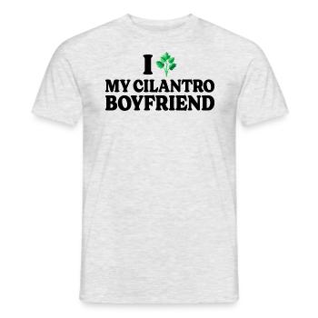 Humor loves cilantro I love cilantro - Men's T-Shirt - heather grey - Front - AI Model Male 178 dark (178cm)