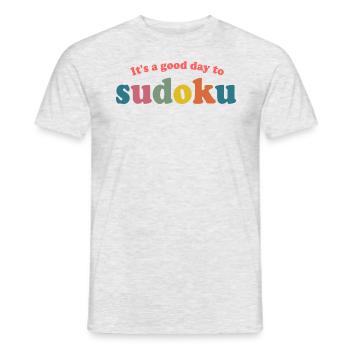 Super Tag für Sudoku Sudoku Sudoku Humor - Männer T-Shirt - Grau meliert - Vorne - AI Model Male 178 dark (178cm)