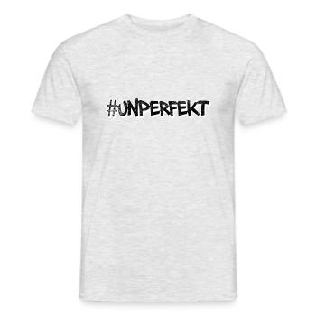 #unperfekt - nicht perfekt - Männer T-Shirt - Grau meliert - Vorne - AI Model Male 178 dark (178cm)